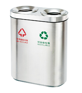 不锈钢二分类果皮箱021